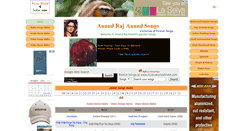 Desktop Screenshot of anandrajanandsongs.musicworldofindia.com