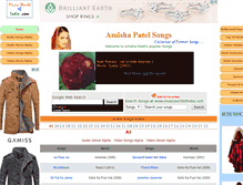 Tablet Screenshot of amishapatelsongs.musicworldofindia.com