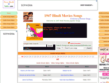 Tablet Screenshot of 1947hindimoviessongs.musicworldofindia.com
